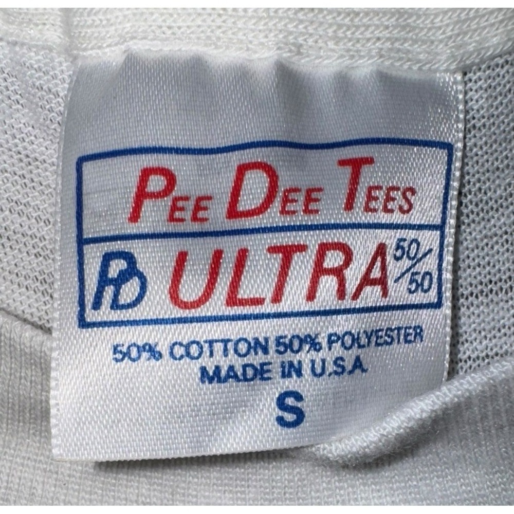 VTG Skate Or Die Skateboard Neon TShirt Single Stitch PeeDee Tag Sz Small White - Picture 6 of 7